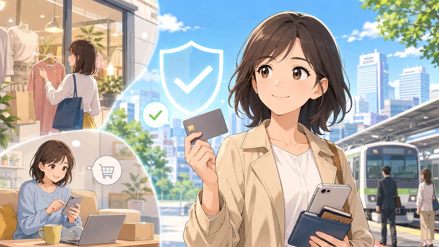 クレジットカードを安全に普段使いするイメージ